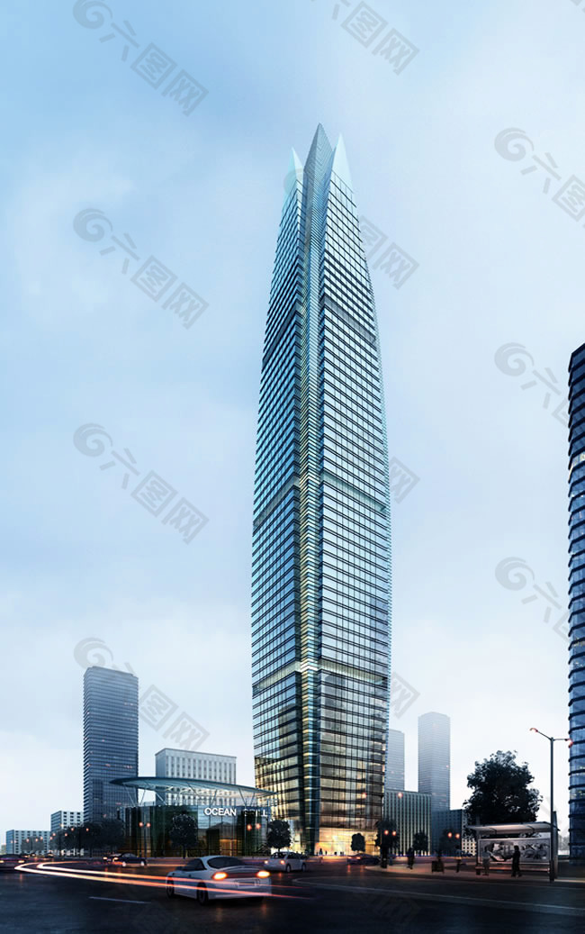 城市高楼大厦景观PSD分层素材