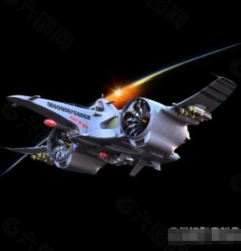 空间战斗机3D模型