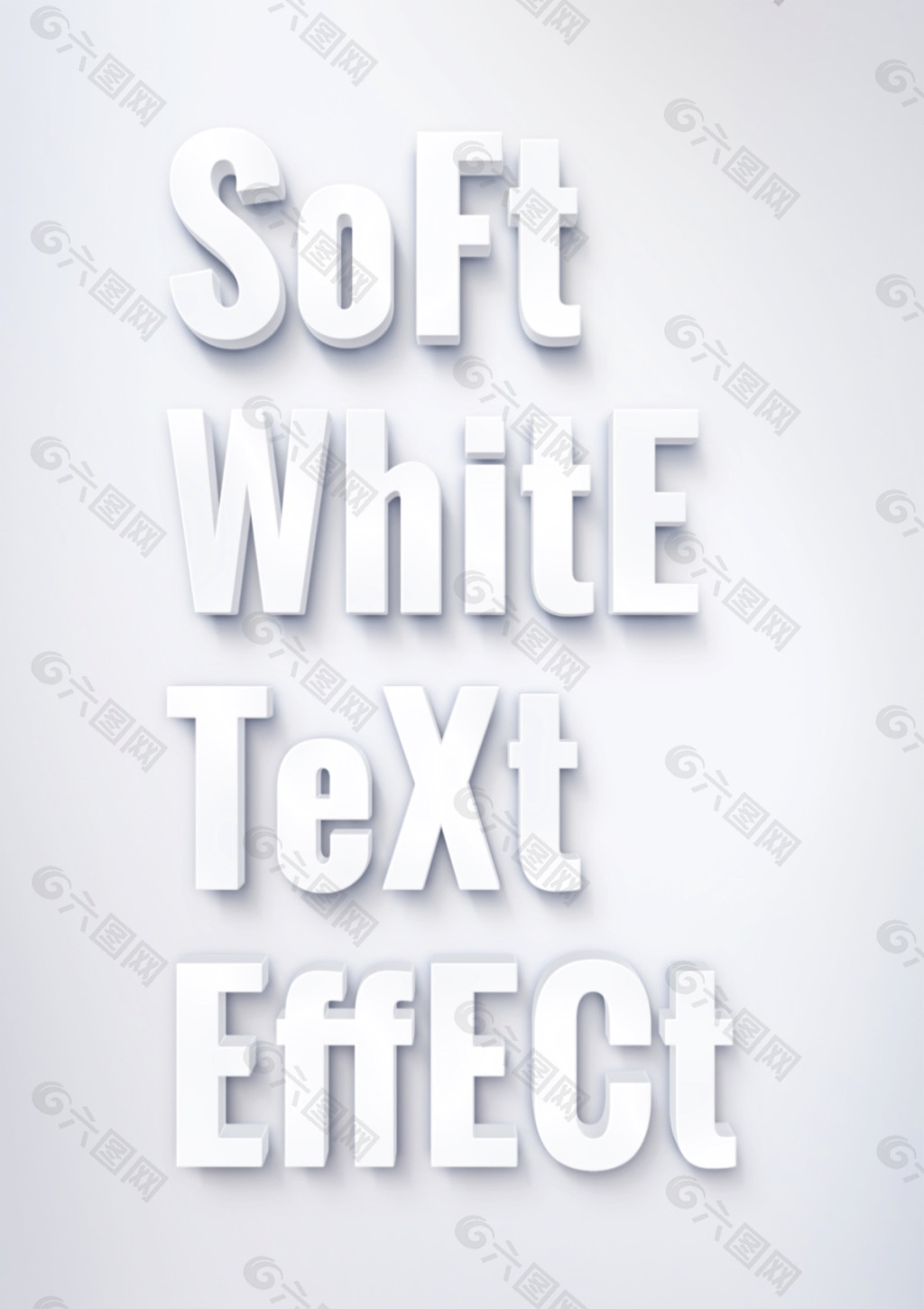 字体样式 白色字体立体样式