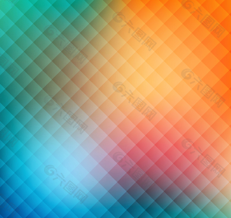 霓虹色菱形格背景矢量素材