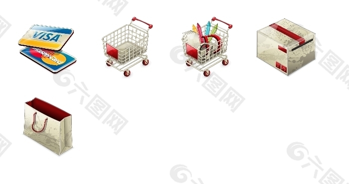 网购购物工具图标下载购物车