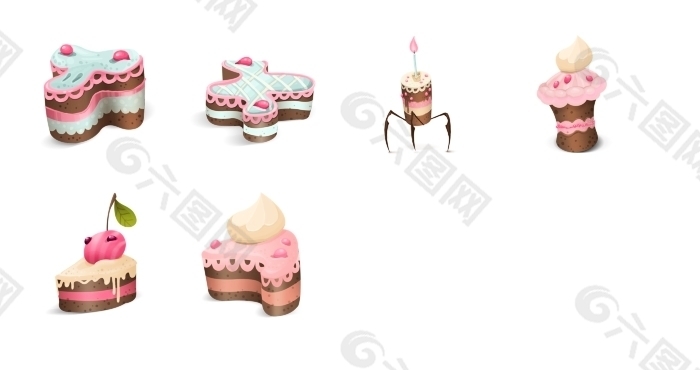 粉红蛋糕图标下载