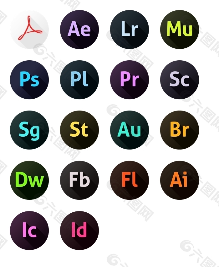 Adobe软件电脑图标下载