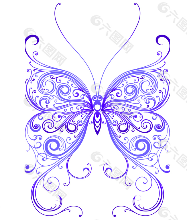 紫色彩蝶