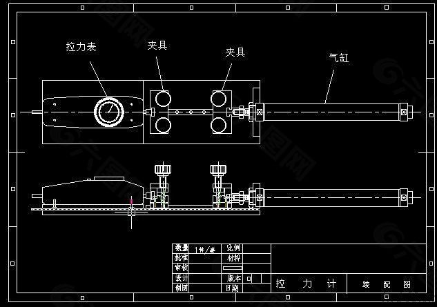 拉力机CAD图纸