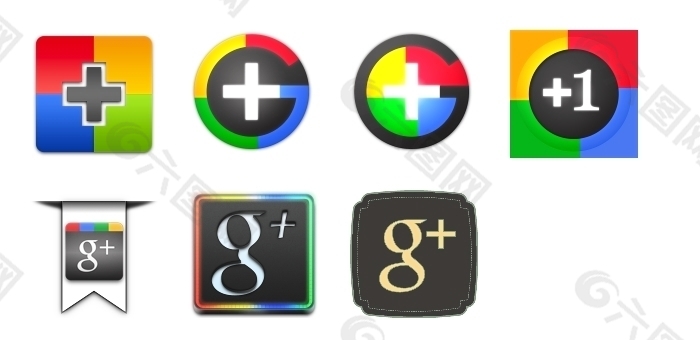 谷歌Google+ Google Plus系列图标下载