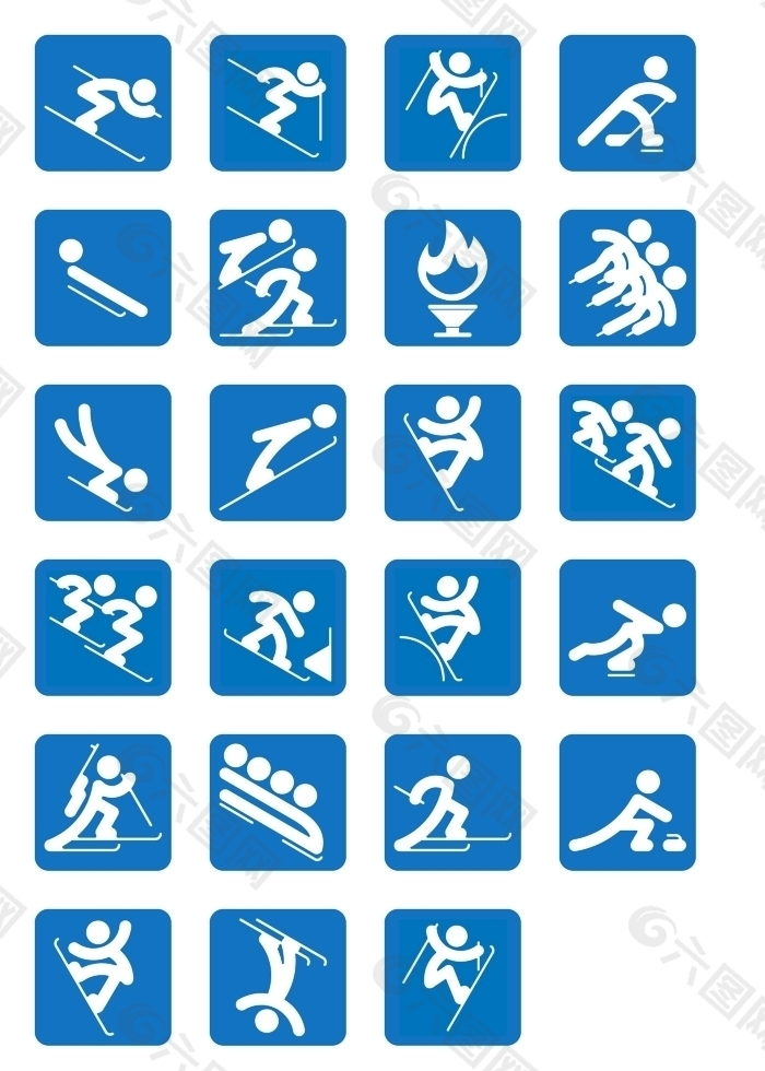 索契冬奥会项目图标图片