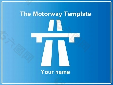高速公路标志的PowerPoint模板
