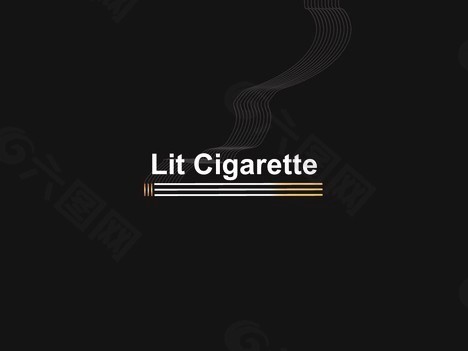 点燃的香烟的PowerPoint模板