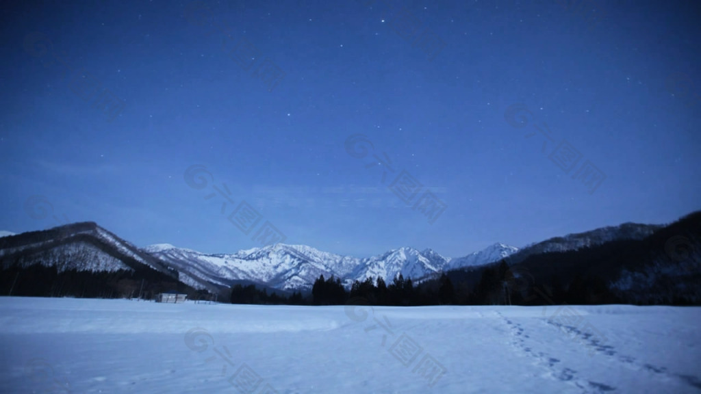 雪地美景视频素材