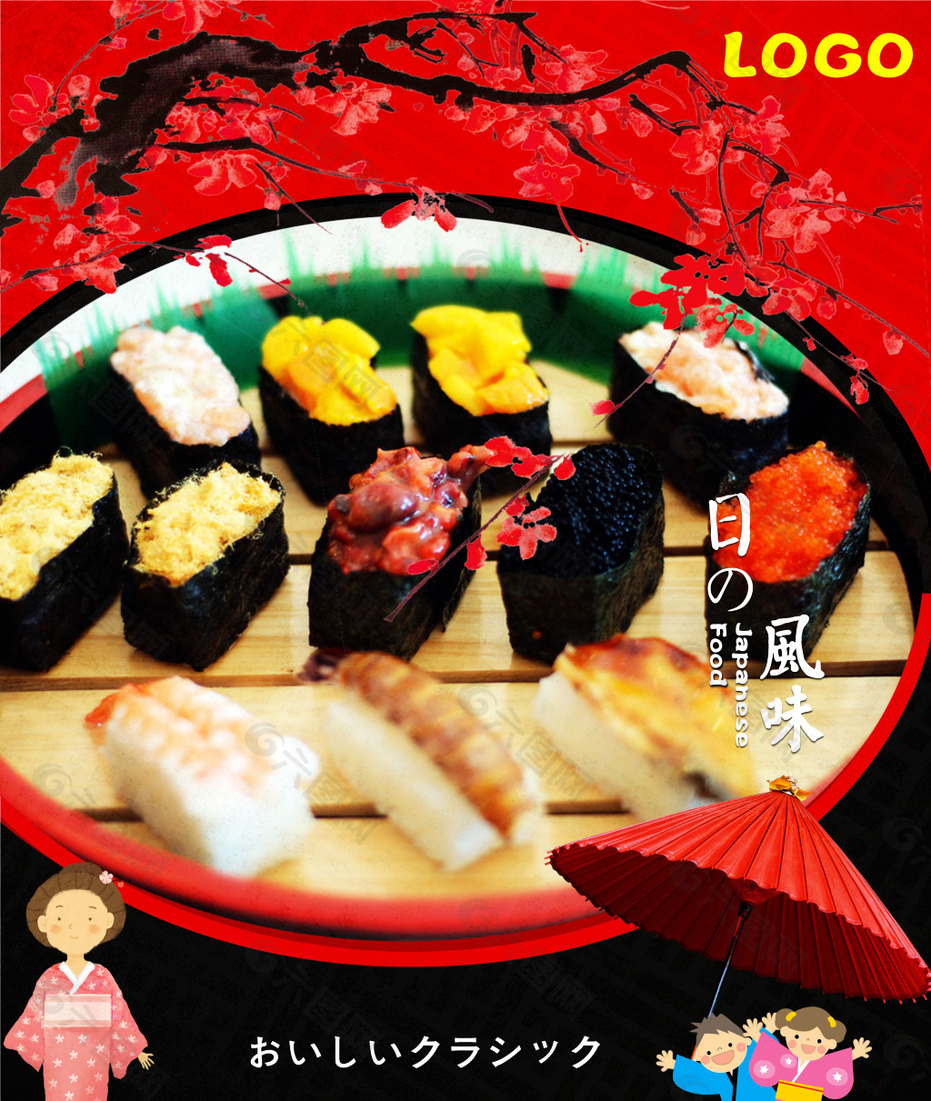 日本寿司展板