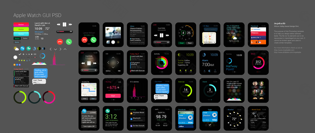 apple watch界面设计图片