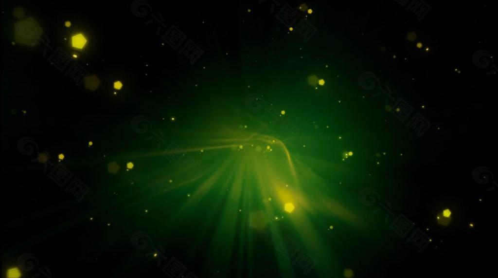 舞蹈绿色粒子循环背景LED