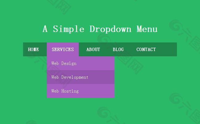 纯CSS3制作华丽网站下拉菜单