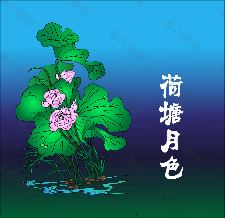 静谧中国风荷塘月色