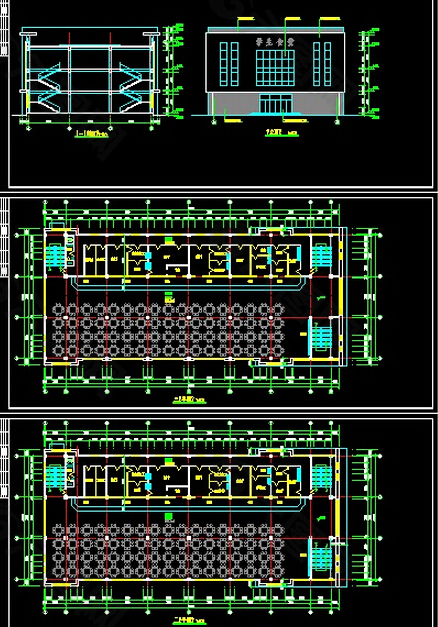 高中食堂建筑施工图CAD图纸