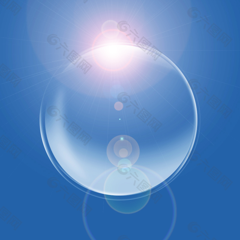 气泡蓝天透明气泡