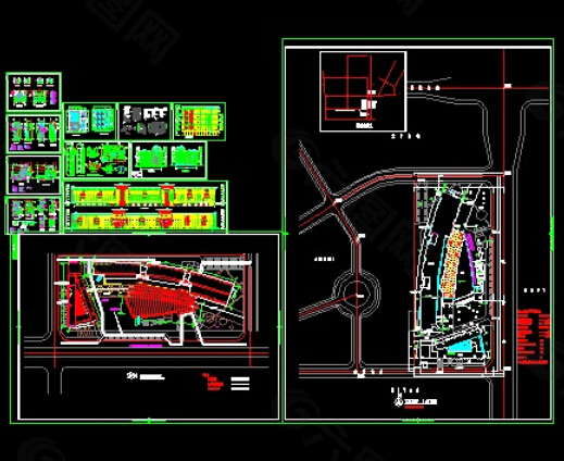 大型办公式酒店设计图CAD施工图
