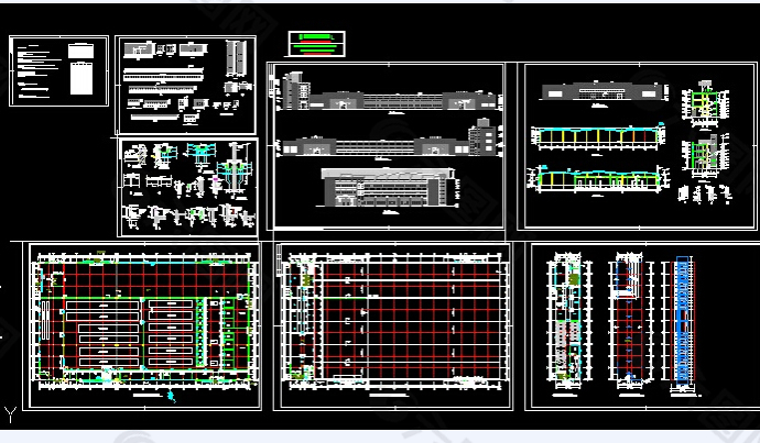 某鋼結構車間建築設計圖cad施工圖