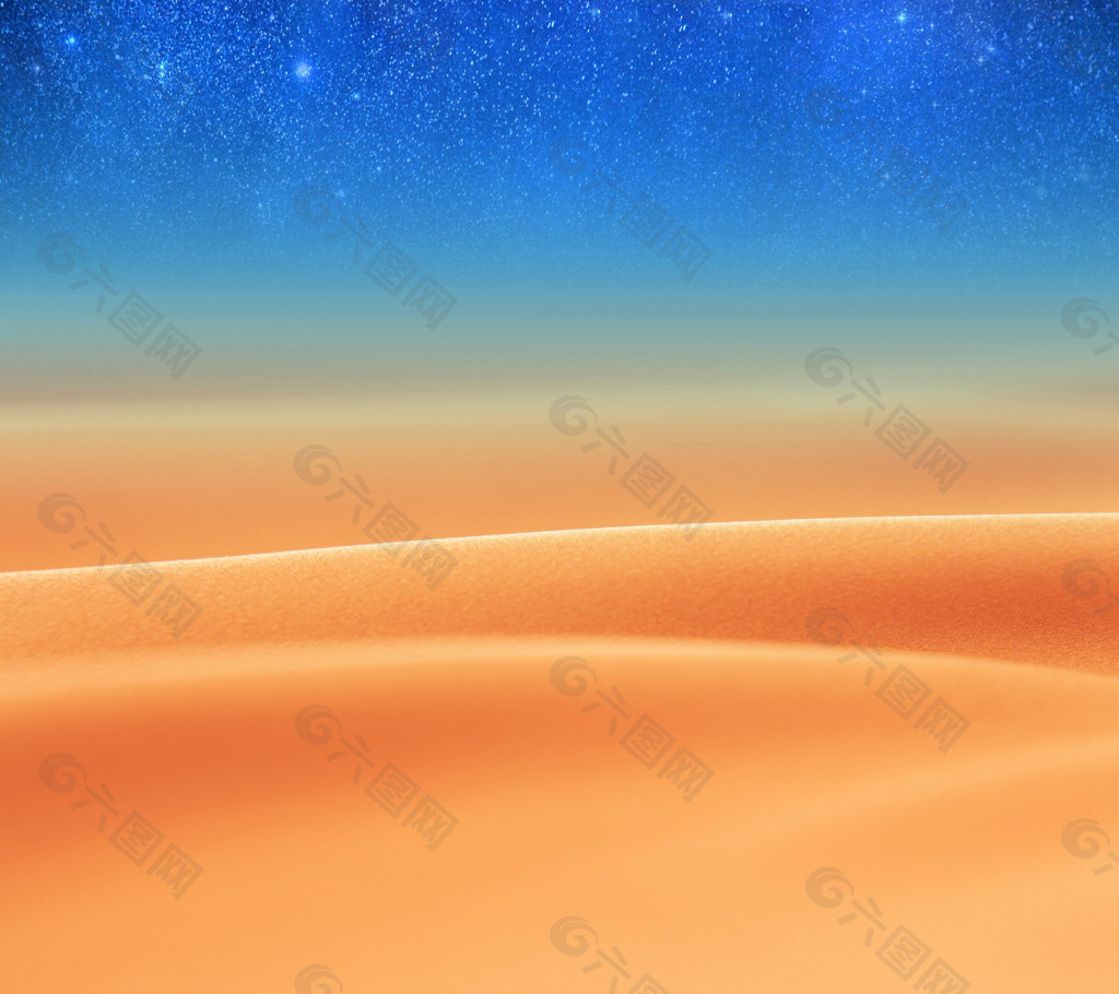 星空沙漠背景