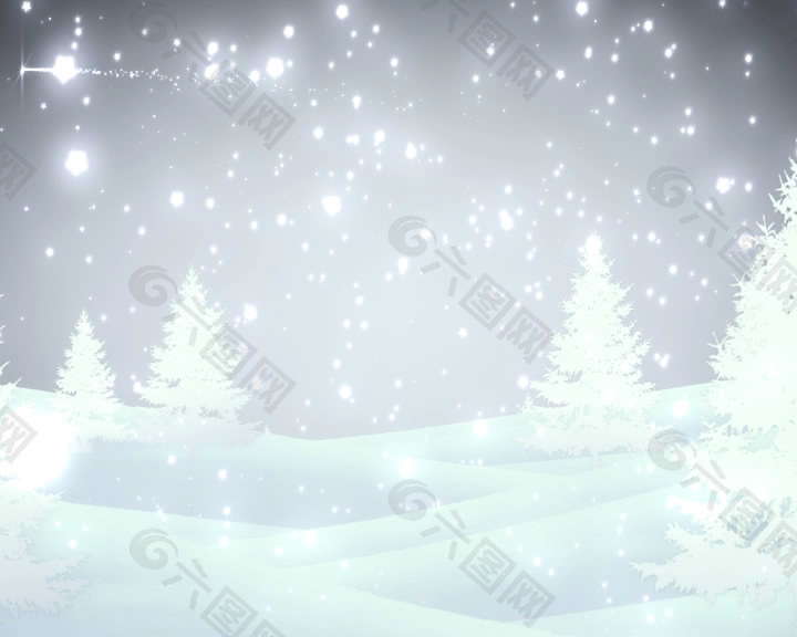 下雪的白色圣诞节素材视频素材
