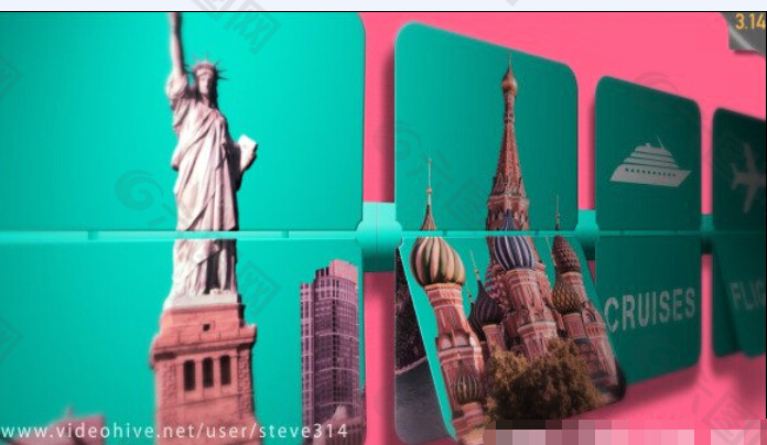 旅游服务介绍动画AE模板