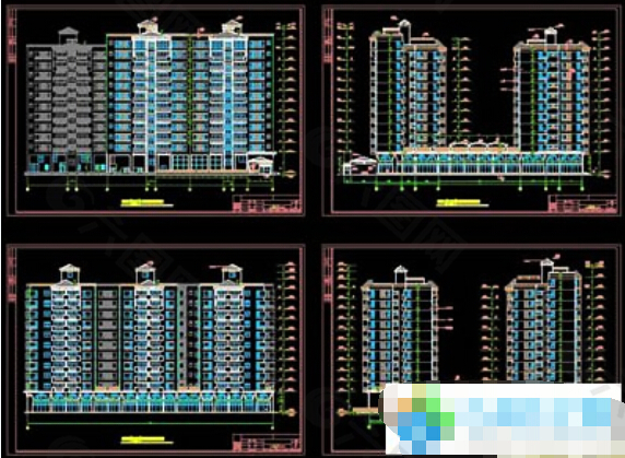 小区全套建筑施工图