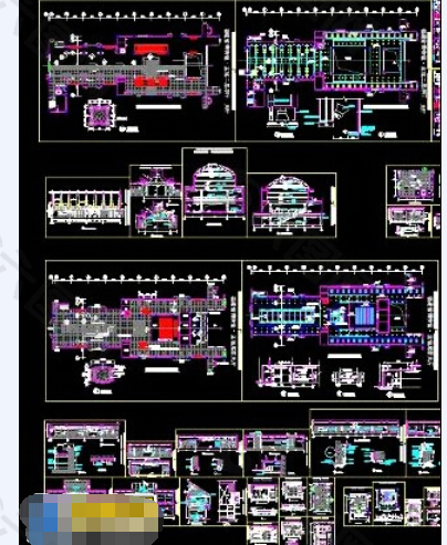 福建省博物馆cad施工设计工程图纸