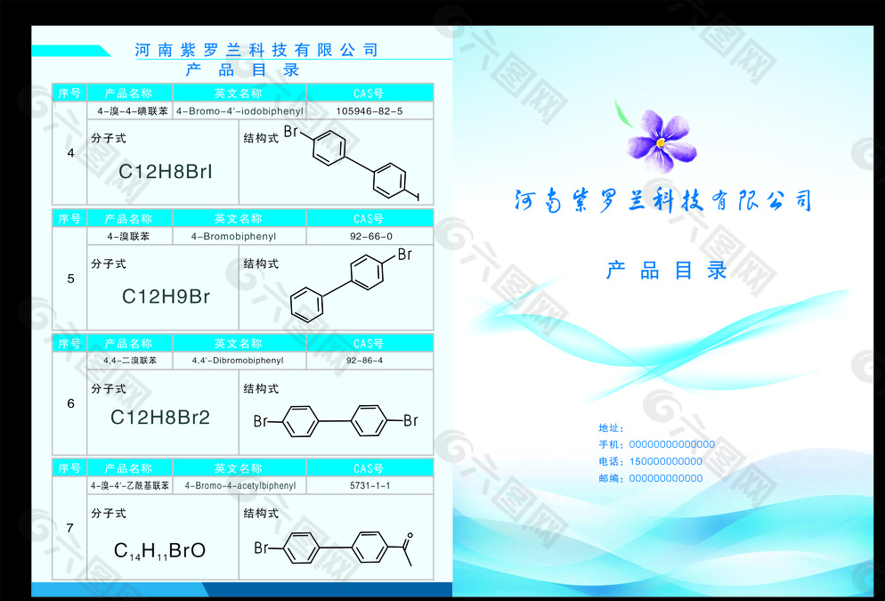 化学品宣传彩页图片