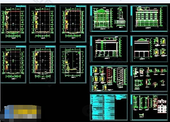 综合办公大楼全套cad建筑施工图纸