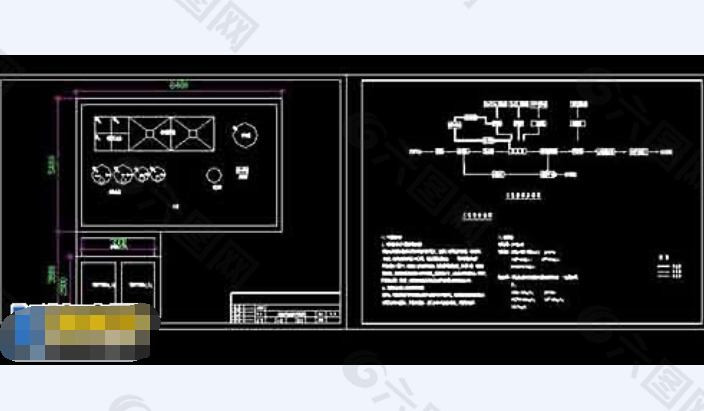 磷化废水处理工程cad平面施工设计图纸