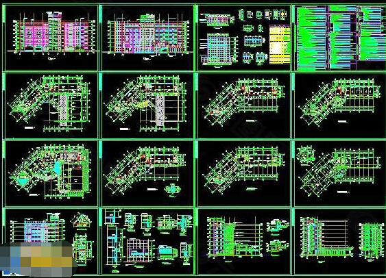 某水利局办公大楼建筑cad施工设计图