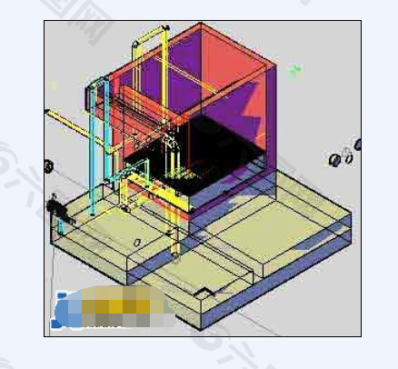 曝气生物滤池cad三维图
