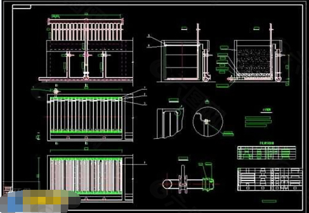 综合废水电解单体cad施工设计图