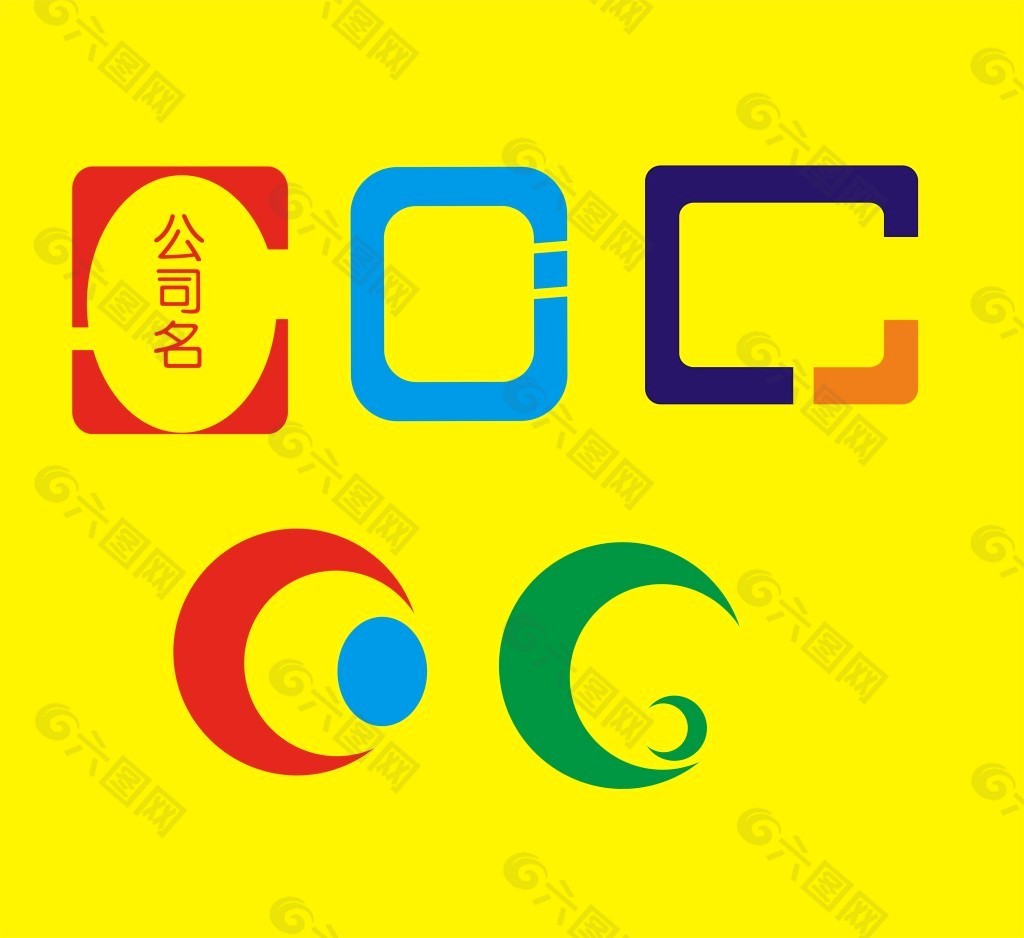 C J  字母组合LOGO