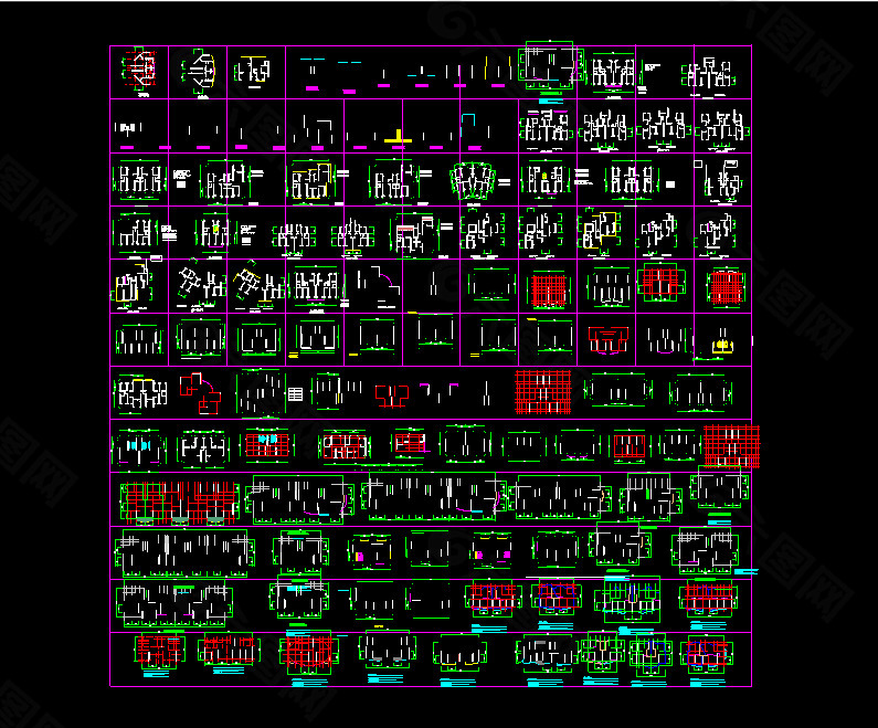 几十种多高层户型CAD图纸汇总3
