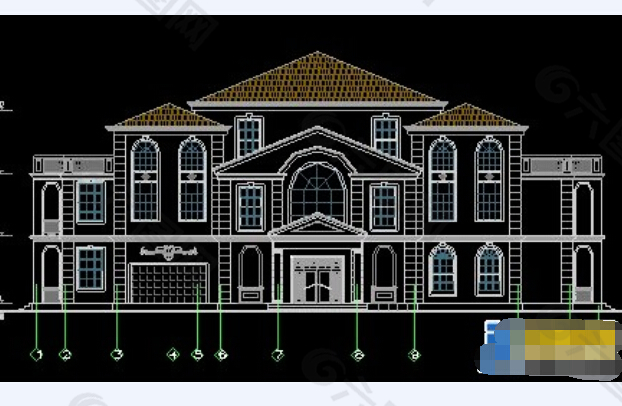 雷特公司贵宾楼cad建筑图纸