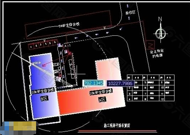 某学校CAD平面施工设计规划图