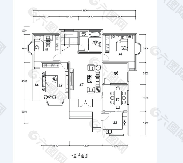 造价12万的20平米新农村住宅户型