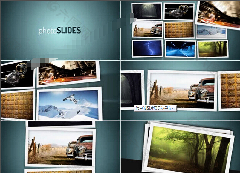 简单易学的摄影图片组合展示AE模板