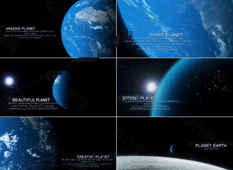 震撼大气的地球主题电影字幕宣传片AE模板