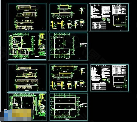 某厂职工餐厅全套cad施工图纸