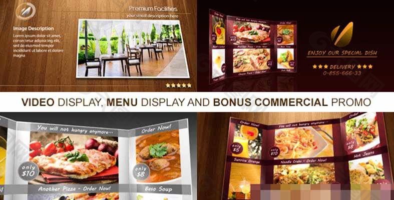 餐厅菜谱宣传动画AE模板