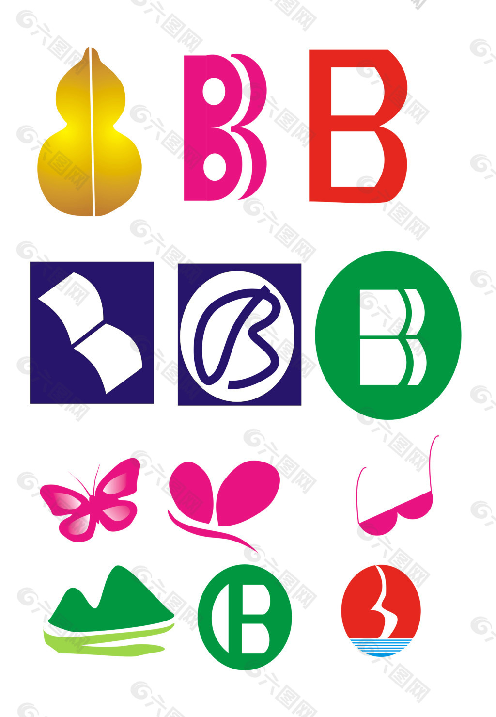 B字母LOGO设计