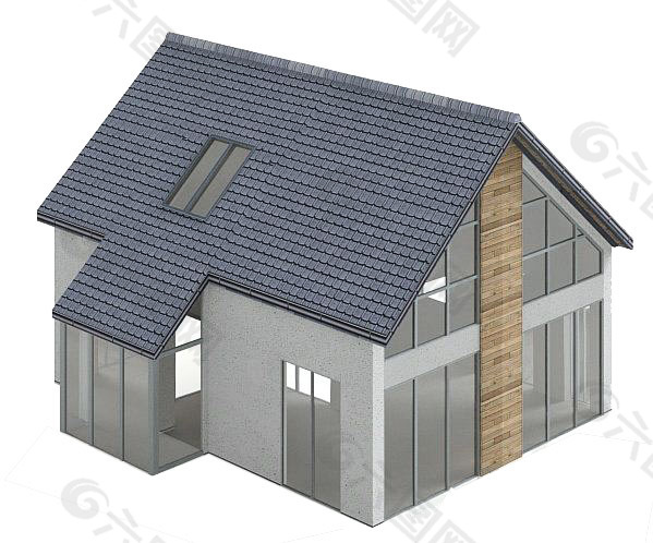 农村现代住宅3d模型