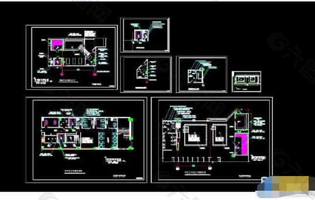 某酒店會所桑拿房建築設計cad施工圖