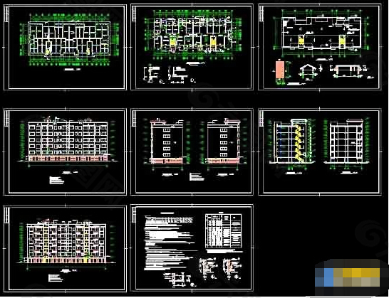 某单位建筑住宅楼设计cad施工图