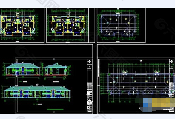 一套酒店式公寓建筑cad施工设计方案图