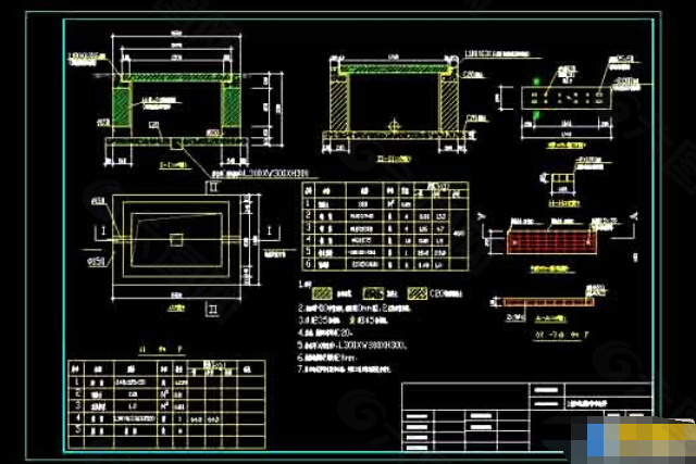 电缆中间头井cad设计施工图
