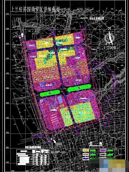 经济园商贸区详细规划cad平面设计图